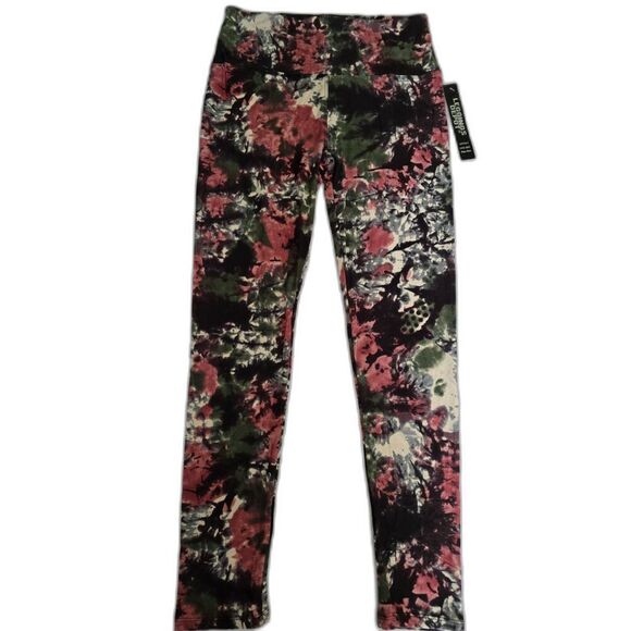 One Size‎ Reg Womens Pink, Black, Green High Waist Tie Dye Leggings Womens Yoga - Picture 6 of 8